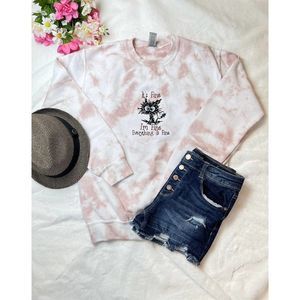 NEW Funny Cat Embroidery crewneck sweatshirt,Trendy‎ sweatshirt, cat sweatshirt